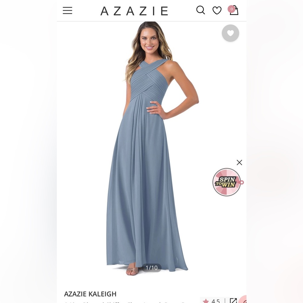 Azazie bridesmaid Dress Dusty Blue size 6